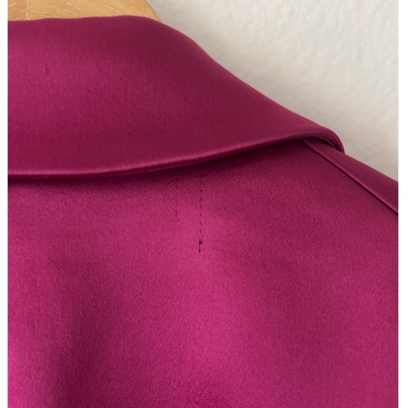 Veronica Beard Empire Dickey Satin Blazer in Fuchsia Pink - Picture 10 of 12